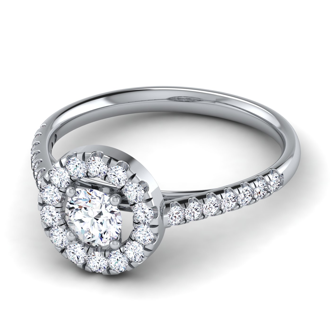 0.83 CARAT HALO RING